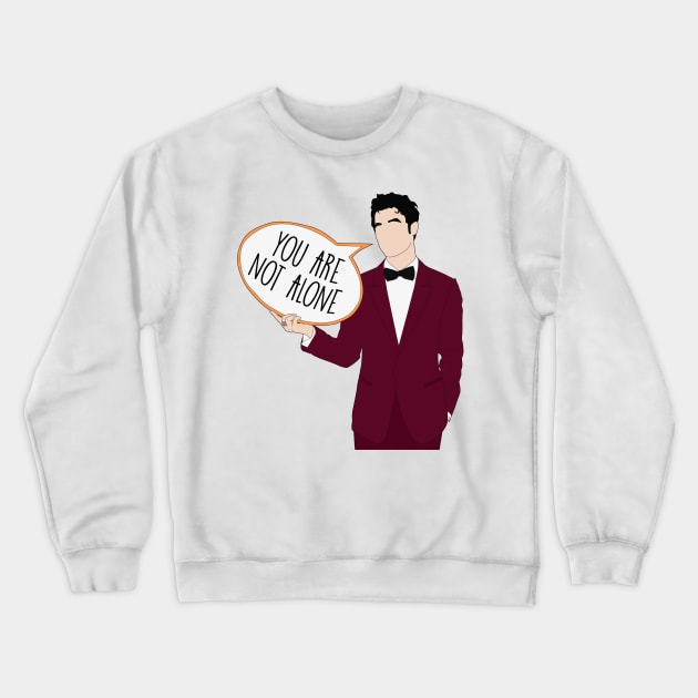 Not Alone - Darren Criss Crewneck Sweatshirt by byebyesally